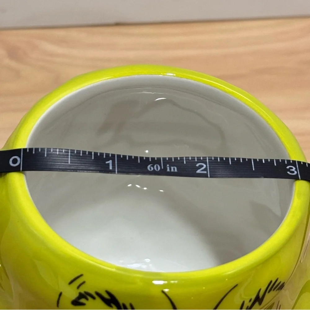 The Grinch Face Sculpted Mug Dr. Seuss Green Ceramic Coffee Cup ZB ZRIKE BRANDS - Picture 11 of 16